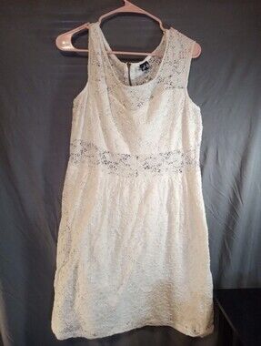 Deb Girls  Lace Sleeveless Dress - Ivory
